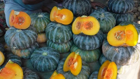 Fresh Green Pumpkin Stock Footage 336429159