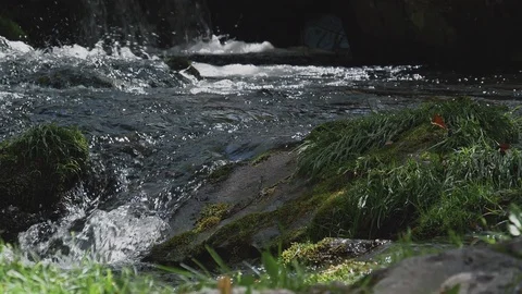 Fresh green river slow motion in Nagano, Japan. Stock Footage 108633941