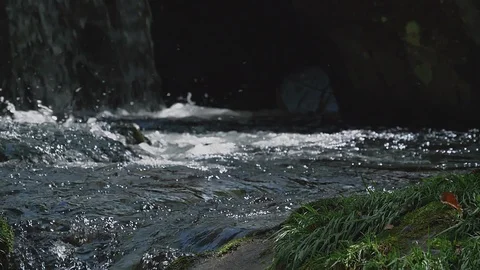 Fresh green river slow motion in Nagano, Japan. Stock Footage 108634002