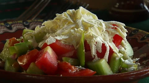 Fresh Green Salad Stock Footage 52268103