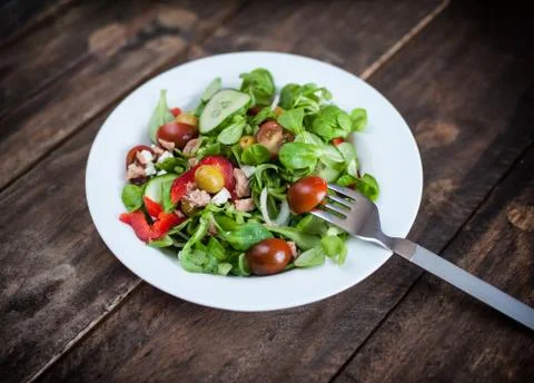 Fresh green salad Stock Photos
