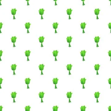 Fresh green vegetable bunches seamless repeating pattern Stock Illustration