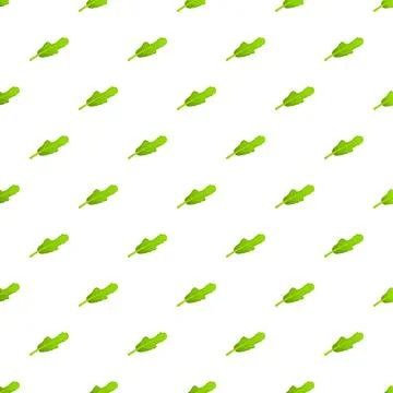 Fresh green vegetable leaves repeating pattern background Stock Illustration