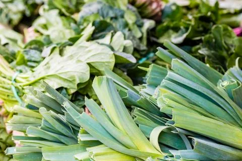 Fresh green vegetables, closeup. Stock Photos