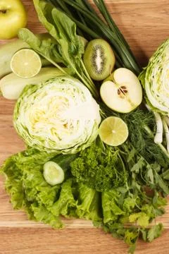 Fresh green vegetables Stock Photos