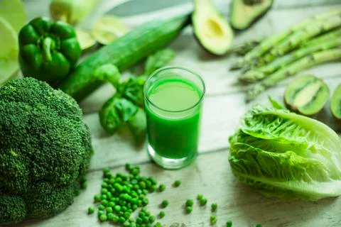 Fresh green vegetables Stock Photos