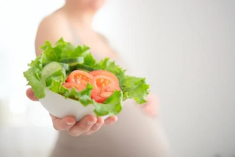 Fresh greens for mom-to-be Foto stock
