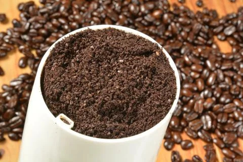 Fresh ground coffee Stock Photos