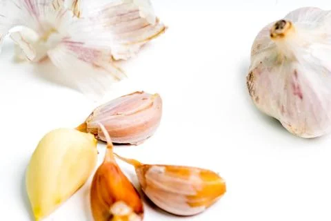 A fresh group of vegetables on white background Stock Photos
