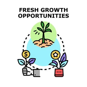 Fresh growth opportunities developing concept illustration Stock-Illustration