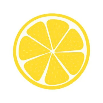 A fresh half of a lemon, highlighted on a white background. Organic fruits Stock Illustration