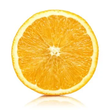 Fresh half orange fruit Stock Photos