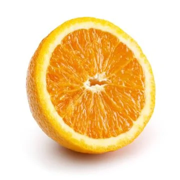 Fresh half orange fruit Stock Photos