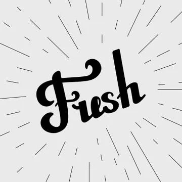 Fresh hand written lettering Stock Illustration