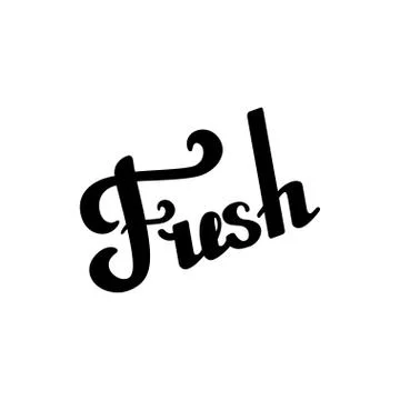 Fresh hand written lettering Stock Illustration