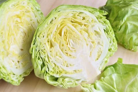 Fresh head of cabbage Stock Photos