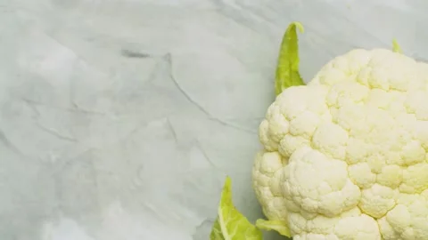 Fresh head of cauliflower Stock Footage 140344644