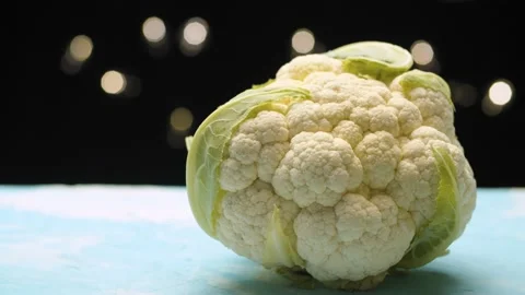 Fresh head of cauliflower Stock Footage 140398702