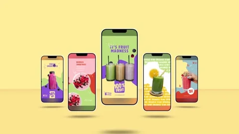 Fresh Healthy Drink Stories Stock After Effects