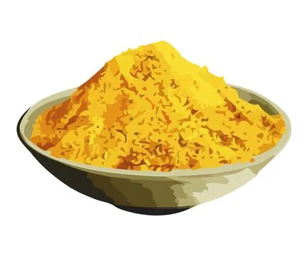 Fresh herb risotto with saffron Ilustración de archivo