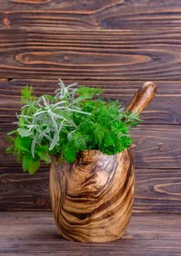 Fresh herbs seasoning Foto stock