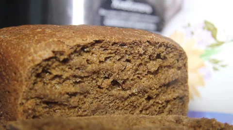 Fresh hot bread with steam Stock Footage 61352266