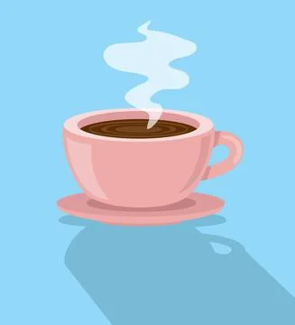 Fresh hot coffee  cup vector Stock Illustration