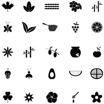 Fresh icon set Stock Illustration