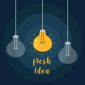 Fresh idea bulb icon vector design Stock Illustration