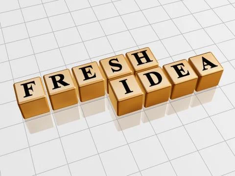 Fresh idea - golden Illustrazione stock