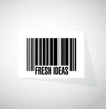 Fresh Ideas barcode sign concept Illustrazione stock