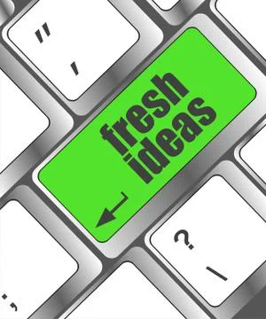 Fresh ideas button on computer keyboard key Stock Illustration