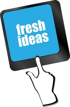 Fresh ideas button on computer keyboard key Stock Illustration