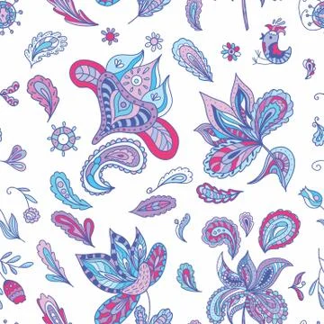 Fresh Indian Paisley Pattern Illustrazione stock