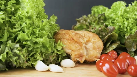 Fresh ingredients for Caesar salad. 스톡 동영상 148160945