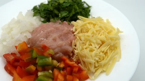 Fresh ingredients ready for cooking traditional italian food. Homemade dish Stock Footage 120420249