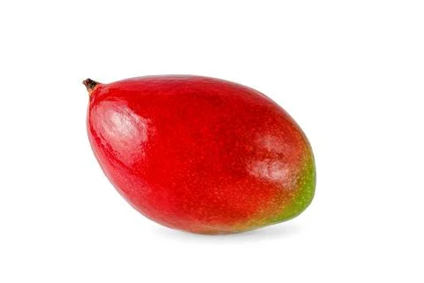 Fresh isolated red mango on white background. Stock Photos