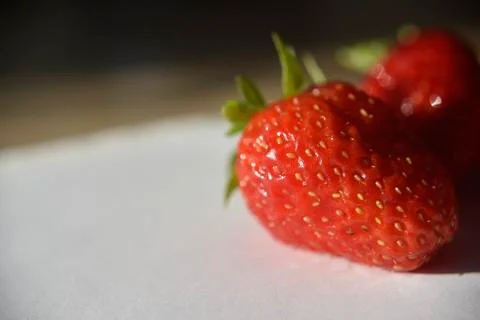 Fresh isolated strawberry on the table Stock Photos