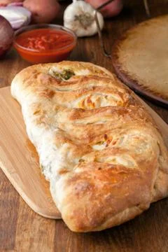 Fresh Italian Stuffed Bread Stock Photos