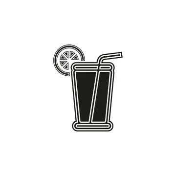 Fresh juice icon, vector cold tropical juice Stock Illustration