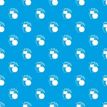 Fresh juice pattern vector seamless blue Stock Illustration