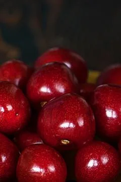 Fresh juicy cherry on the table Stock Photos
