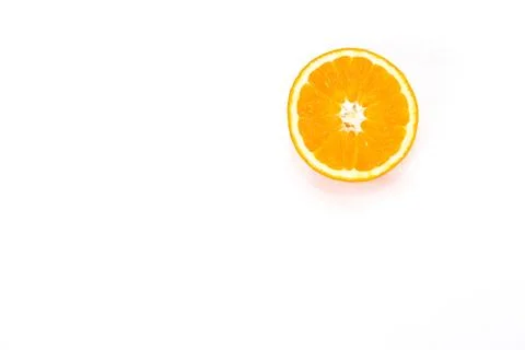 Fresh juicy orange on a white background Stock Photos