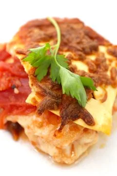Fresh lasagna Stock Photos
