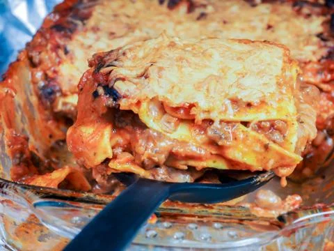 Fresh lasagna Stock Photos
