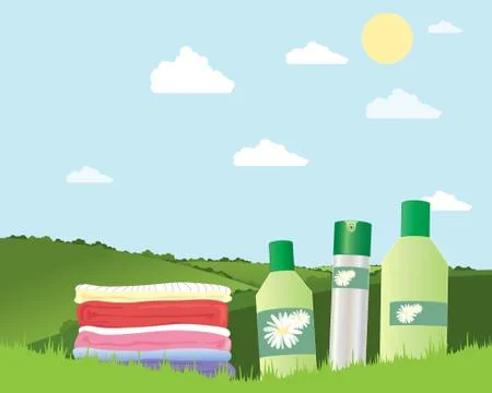Fresh laundry Stock Illustration