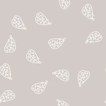 Fresh leaf line seamless pattern Stock Illustration