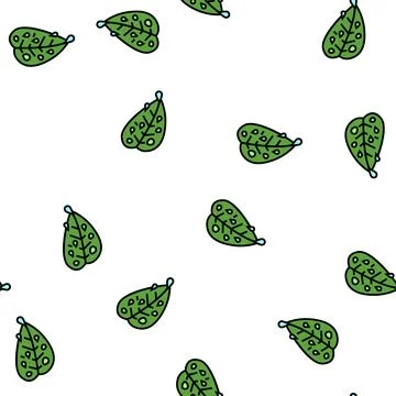 Fresh leaf vector seamless pattern Stock Illustration