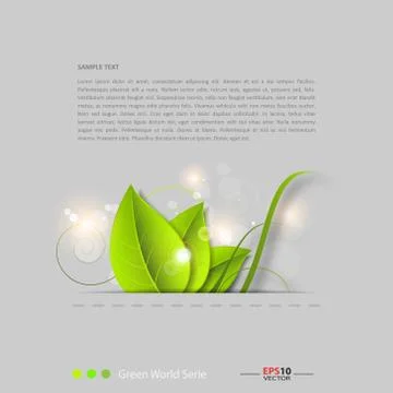 Fresh leaves background template Stock Illustration