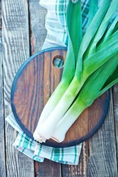 Fresh leek Stock Photos